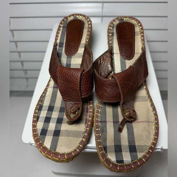 Burberry nova check sandals women wedges size 40 - Picture 2 of 13